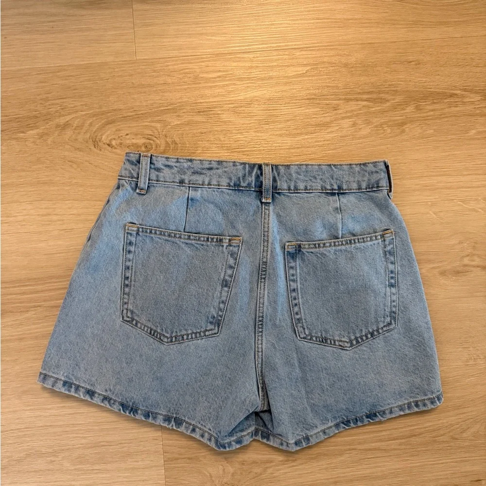 Zara Light Blue Denim Wrap Skort - Picture 3 of 3
